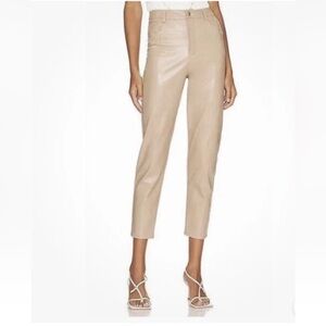 LBLC The Label Sz Small Taupe The Robin Pant Faux Leather Ankle Pants